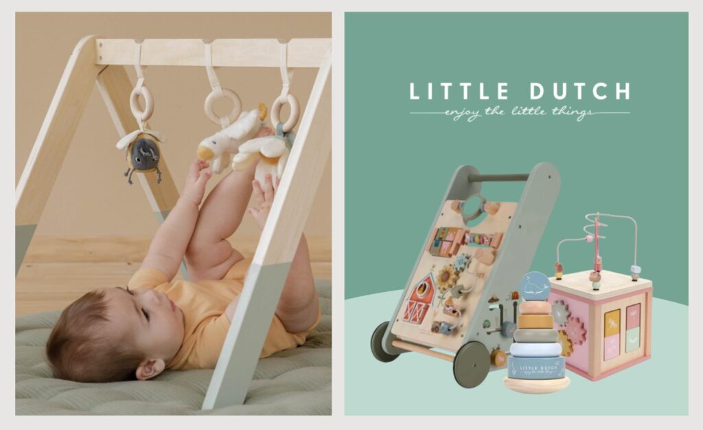 baby in little dutch babygym als kraamcadeau